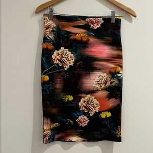 Clover Canyon Multicolor Floral Pencil Skirt